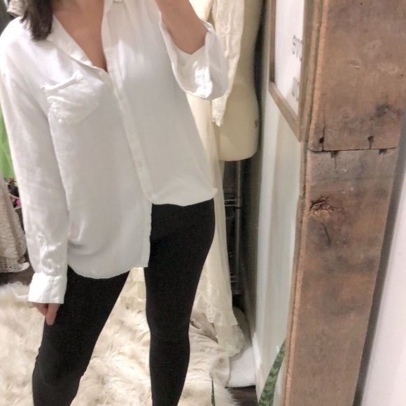 A new day white button down top size large - Picture 3 of 9